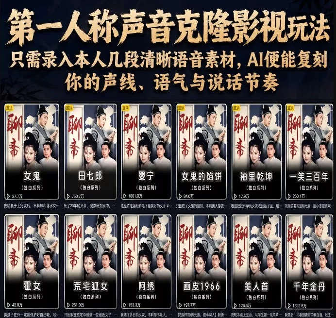 第一人称声音克隆影视玩法,只需录入本人几段清晰语音素材,AI便能复刻你的声线、语气与说话节奏-站源网