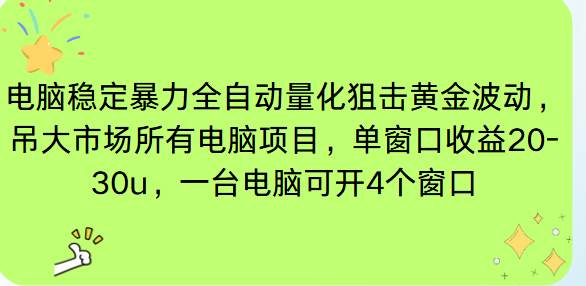 (16737期)电脑EA策略挂机项目单窗口收益20-30u,单电脑可挂5-10个窗口收益稳健4位数-站源网