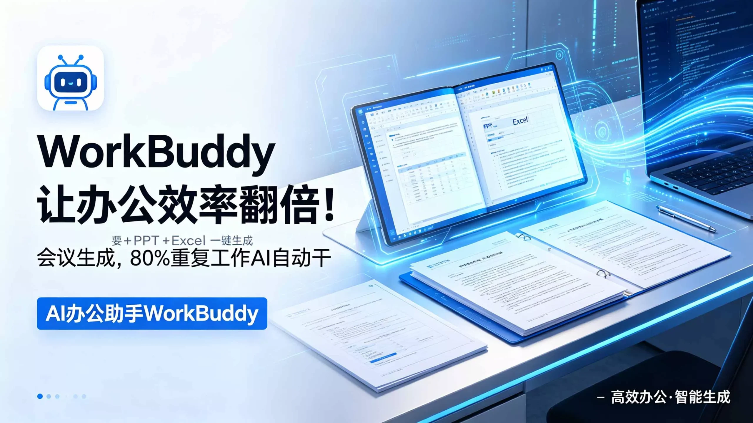 WorkBuddy让办公效率翻倍!会议纪要+PPT+Excel一键生成,80%重复工作AI自动干-站源网