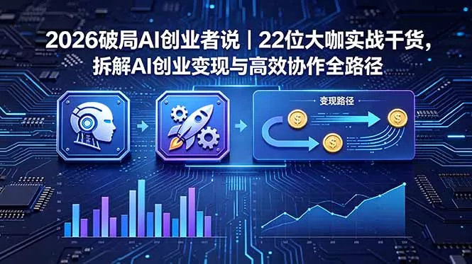 2026 破局 AI 创业者说|22 位大咖实战干货,拆解 AI 创业变现与高效协作全路径-站源网