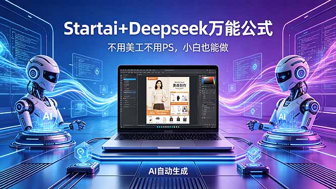 AI自动做电商详情页:Startai+Deepseek万能公式,不用美工不用PS,小白也能做-站源网