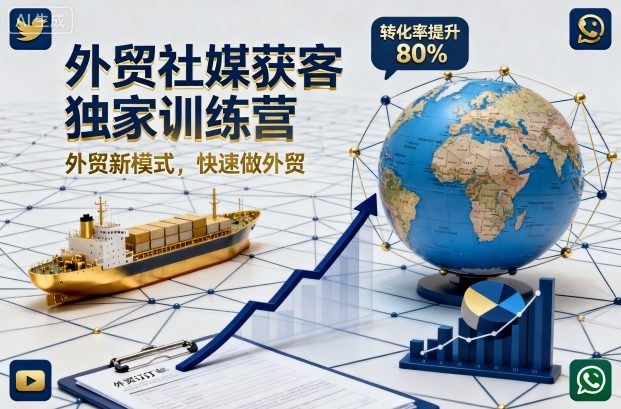 外贸社媒获客独家训练营,外贸新模式,快速做外贸(更新26年4月)-站源网