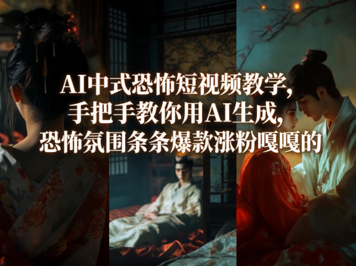 AI中式恐怖短视频教学，手把手教你用AI生成，恐怖氛围条条爆款涨粉嘎嘎的-站源网