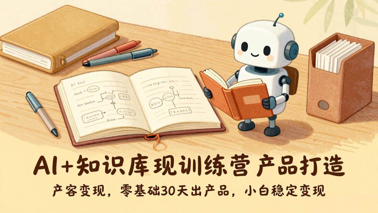 （17323期）AI+知识库变现训练营，产品打造、内容创作、全平台变现，零基础30天出产品，小白稳定变现-站源网