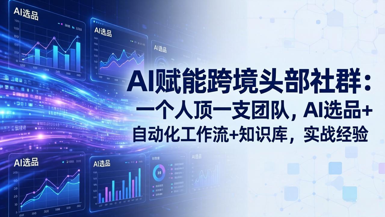 AI赋能跨境头部社群-更新5月：一个人顶一支团队，AI选品+自动化工作流+知识库，实战经验-站源网