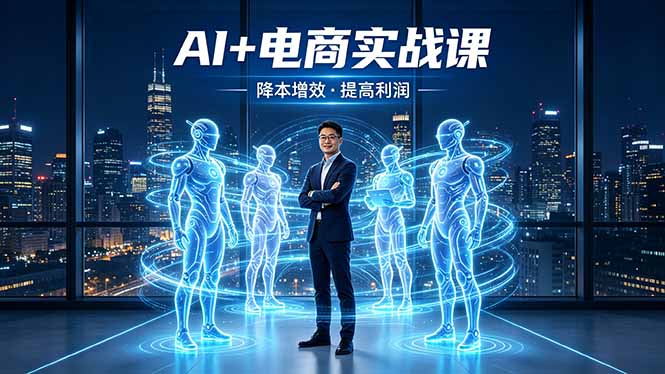 AI+电商实战课,1人+N个AI 智能体,把SOP变AI员工,实现降本增效提高利润-站源网