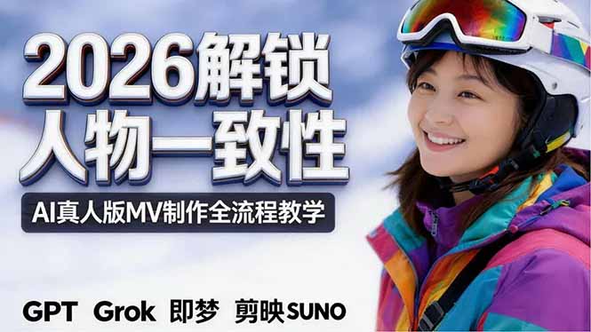 2026独创解锁人物一致性:AI真人版MV制作,不讲空话,不拼概念,全流程实操-站源网