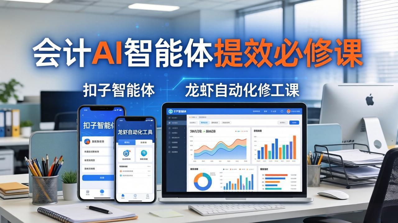 财务会计AI智能体提效必修课：扣子智能体+龙虾自动化+报表分析，一站式提升财务工作效率-站源网
