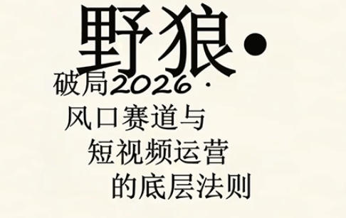 野狼团队·多平台实操运营课，覆盖AI口播、服装、好物、漫剪等热门玩法(更新4月)-站源网