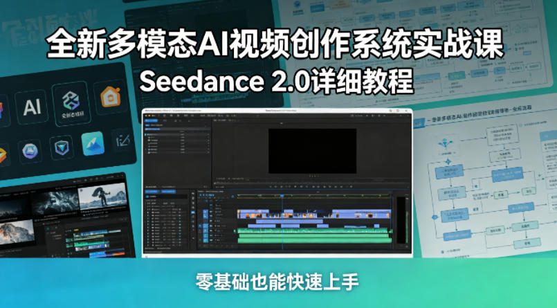 全新多模态AI视频创作系统实战课,Seedance 2.0详细教程,零基础也能快速上手-站源网