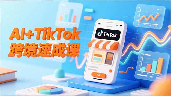 (16745期)AI+TikTok跨境速成课,智能翻译、店铺定位、流程拆解,7天高效上线运营-站源网
