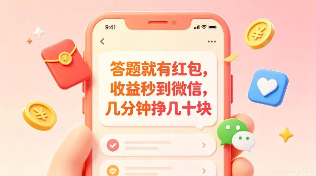 答题就有红包，收益秒到微信，几分钟挣几十块，学生党上班族宝妈都可以玩【揭秘】-站源网
