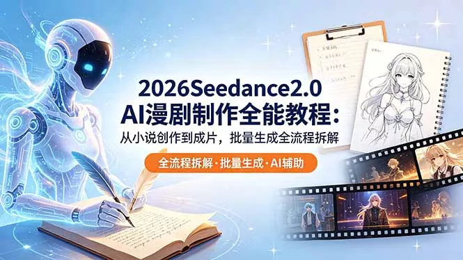 2026Seedance2.0 AI制作全能教程:从小说创作到成片,批量生成全流程拆解-站源网