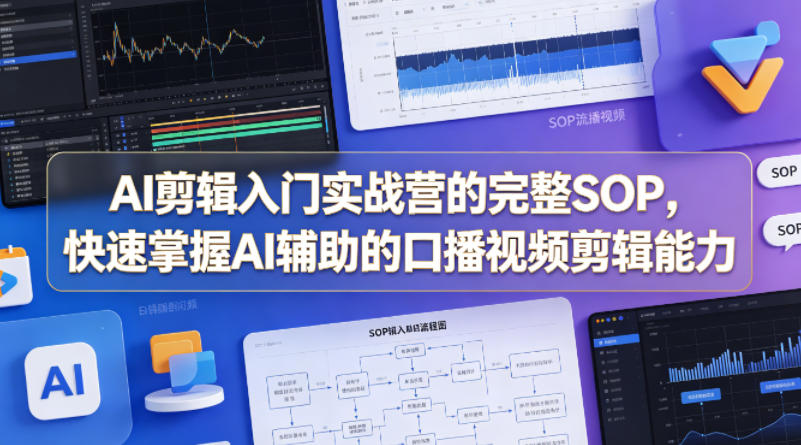 AI剪辑入门实战营的完整SOP,快速掌握AI辅助的口播视频剪辑能力-站源网
