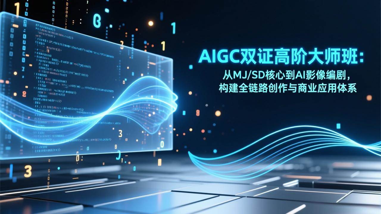 （17198期）AIGC双证高阶大师班：从MJ/SD核心到AI影像编剧，构建全链路创作与商业应用体系-站源网