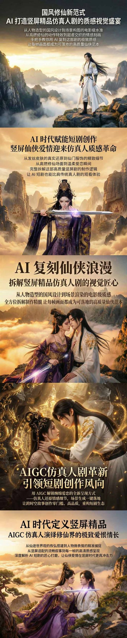 AIGC 仿真人短剧创作革新，解锁仙侠爱恋全新呈现，一键出高质场景，零门槛打造爆款剧集-站源网