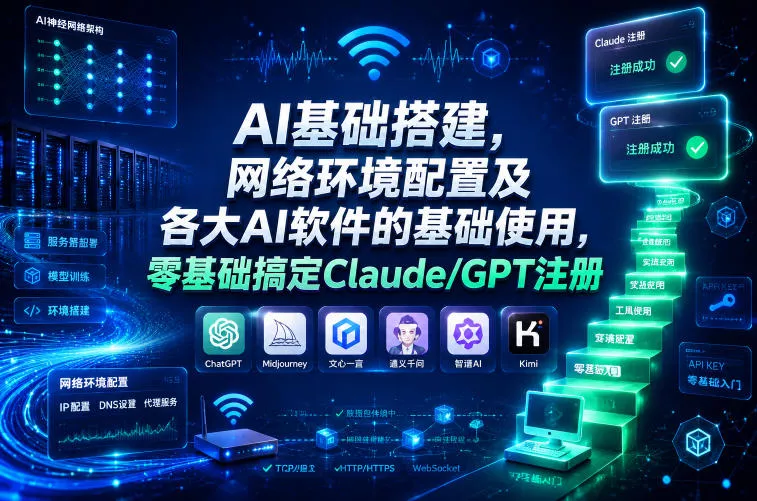 AI基础搭建,网络环境配置及各大AI软件的基础使用,零基础搞定Claude/GPT注册-站源网