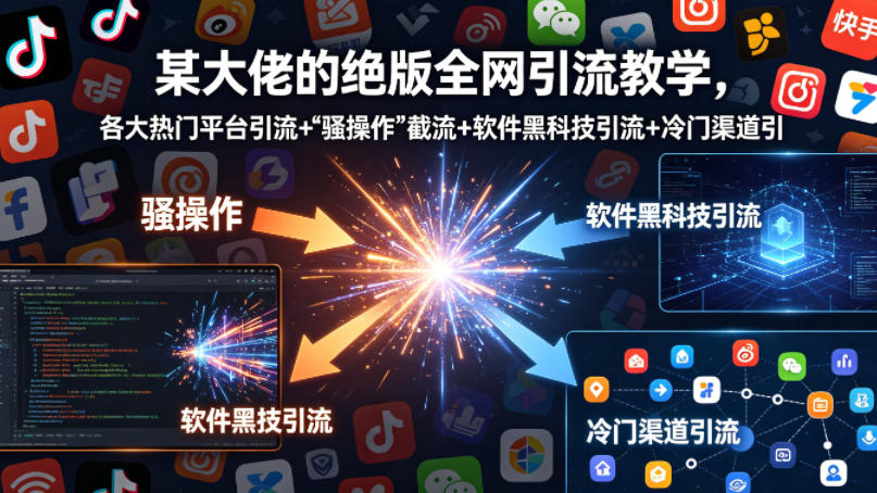 某大佬的绝版全网引流教学，各大热门平台引流+-站源网