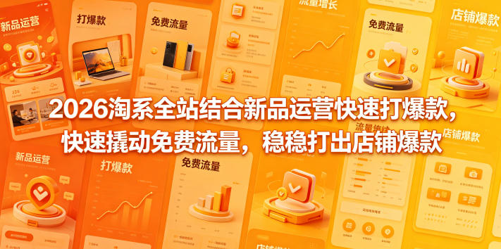 2026淘系全站结合新品运营快速打爆款,快速撬动免费流量,稳稳打出店铺爆款(更新5月12日)-站源网
