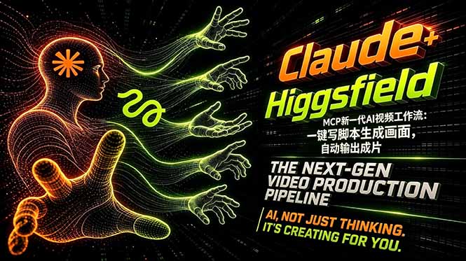 Claude+Higgsfield MCP新一代AI视频工作流:一键写脚本生成画面,自动输出成片-站源网