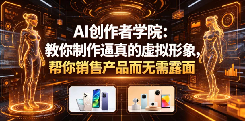 AI创作者学院：教你制作逼真的虚拟形象，帮你销售产品而无需露面【原创双语字幕】-站源网