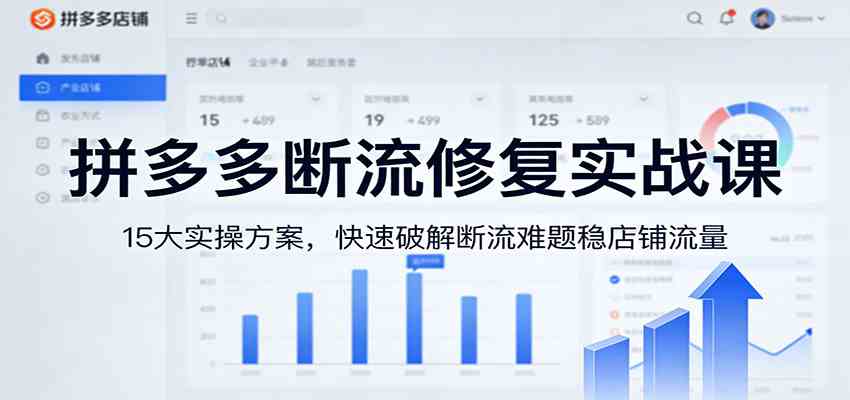 拼多多断流修复实战课:15大实操方案,快速破解断流难题稳店铺流量-站源网