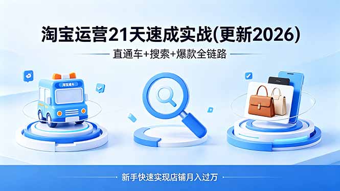 淘宝运营21天速成实战(更新4月-站源网