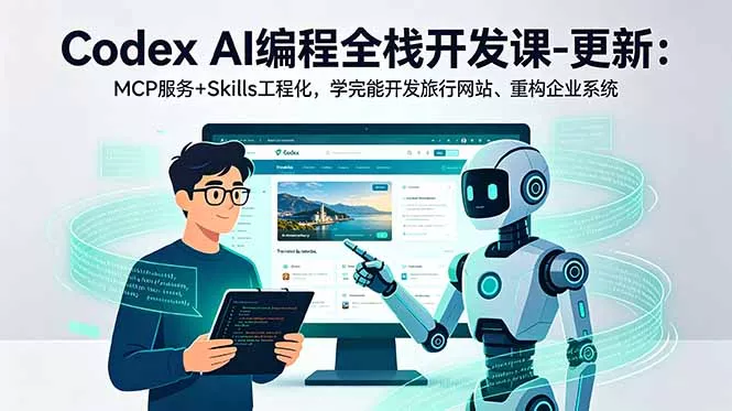 Codex AI编程全栈开发课-更新:MCP服务+Skills工程化,学完能开发旅行网站、重构企业系统-站源网