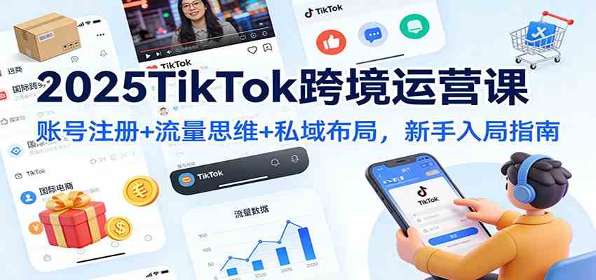 2025TikTok跨境运营课:账号注册+流量思维+私域布局,新手入局指南-站源网