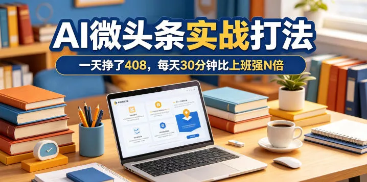 一天挣了408，AI微头条实战打法，每天30分钟比上班强N倍-站源网