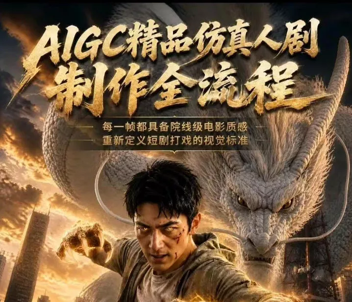 AIGC精品仿真人剧豢龙人全流程制作解析2026,国风仿真人创作+打斗剧情+人设编排,一站式AI短剧入门-站源网