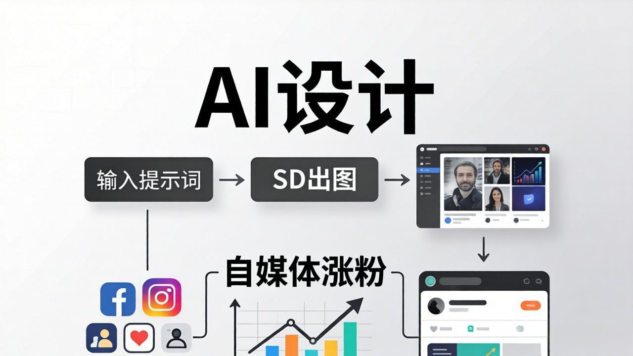 人人都是AI设计师：SD出图+自媒体涨粉一站教学，告别图文素材焦虑，AI设计让你轻松避开内卷-站源网