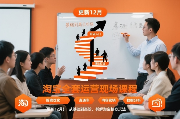 淘宝全套运营现场课程(更新12月)，从基础到高阶，拆解淘宝核心玩法-站源网
