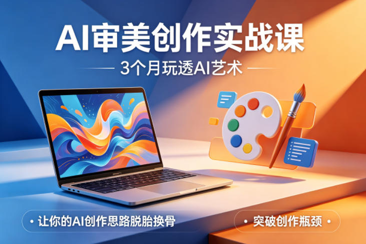 AI审美创作实战课，3个月玩透AI艺术，让你的AI创作思路脱胎换骨，突破创作瓶颈-站源网