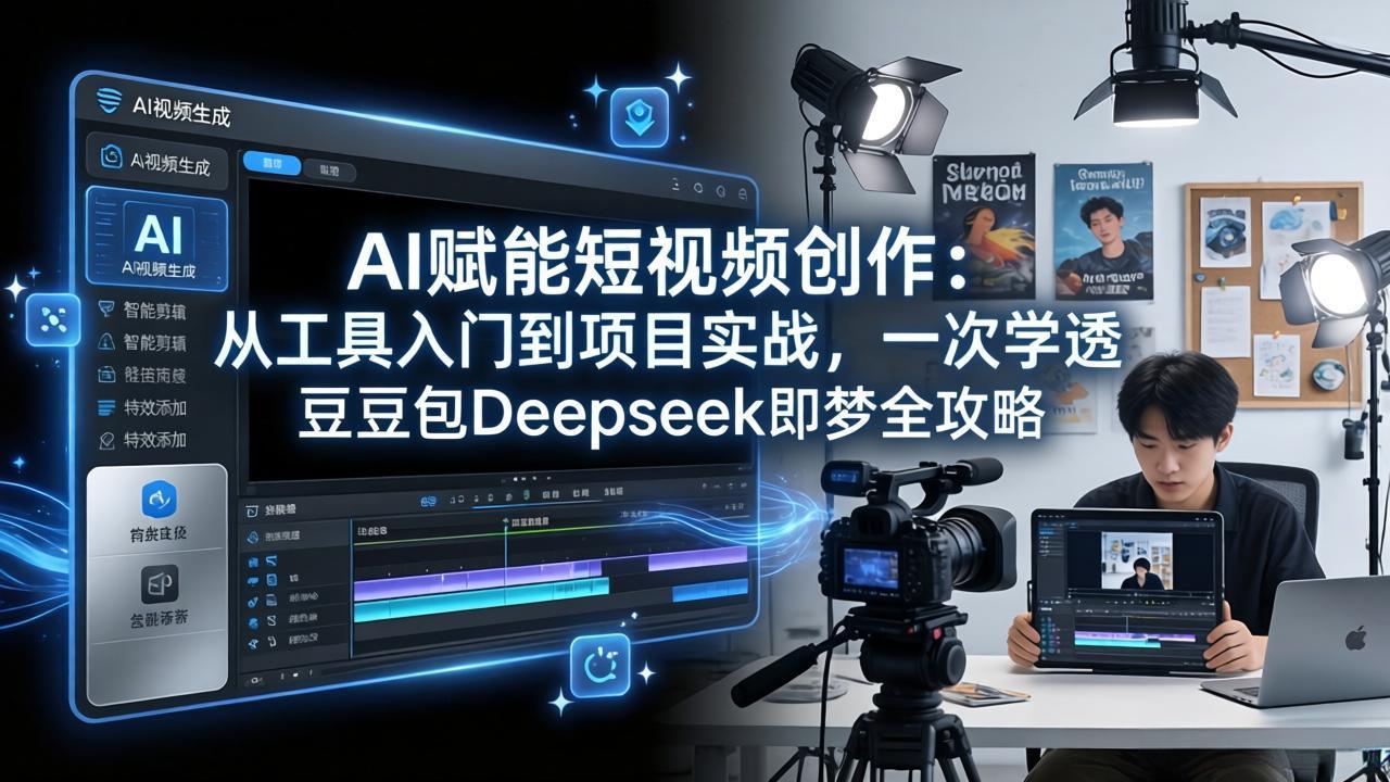 AI赋能短视频创作：从工具入门到项目实战，一次学透豆包Deepseek即梦全攻略-站源网