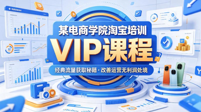 某电商学院淘宝培训VIP课程，各种经典有用的流量获取秘籍，改善运营产品没利润的处境(2026年5月)-站源网