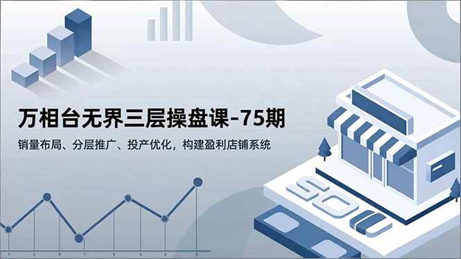 (16769期)万相台无界三层操盘课-75期,销量布局、分层推广、投产优化,构建盈利店铺系统-站源网