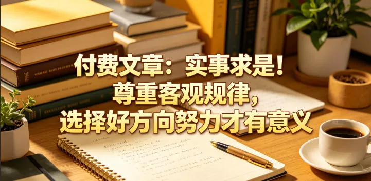 付费文章：实事求是！尊重客观规律，选择好方向努力才有意义-站源网