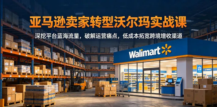亚马逊卖家转型沃尔玛实战课,深挖平台蓝海流量,破解运营痛点,低成本拓宽跨境增收渠道-站源网